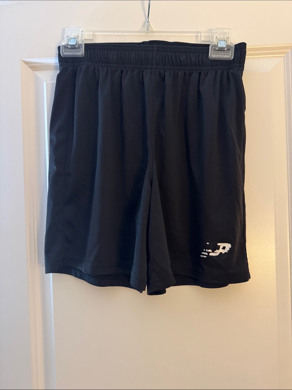 New Balance Black Men's Athletic Shorts with White Logo